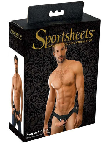 Sportsheets Everlaster Stud Hollow Strap On Harness for Erectile Support - Strap On Sextoys