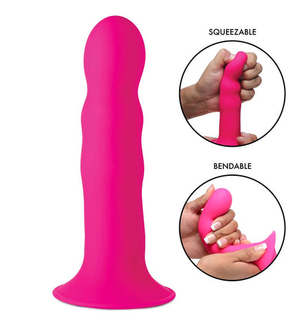 XR Brands Squeeze It Wavy Dildo Bendable Customizable Silicone Sex Toy - Realistic Dildos