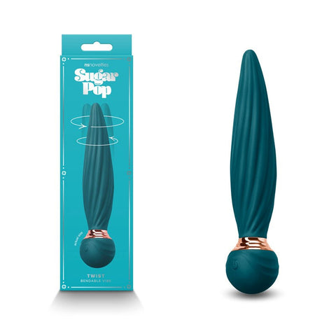 NS Novelties Sugar Pop Twist Gyrating Vibrator with Dual Action Motion - Clit Ticklers and Pulsators