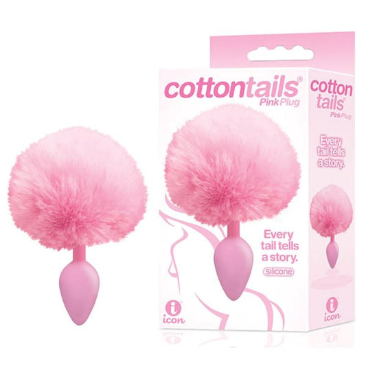 Icon Brands The 9s Cottontails Silicone Butt Plug with Tail - - Butt Plugs