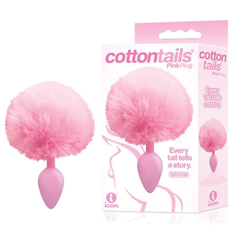 Icon Brands The 9s Cottontails Silicone Butt Plug with Tail - Butt Plugs