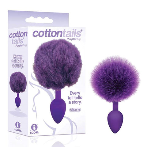 Icon Brands The 9s Cottontails Silicone Butt Plug with Tail - Butt Plugs