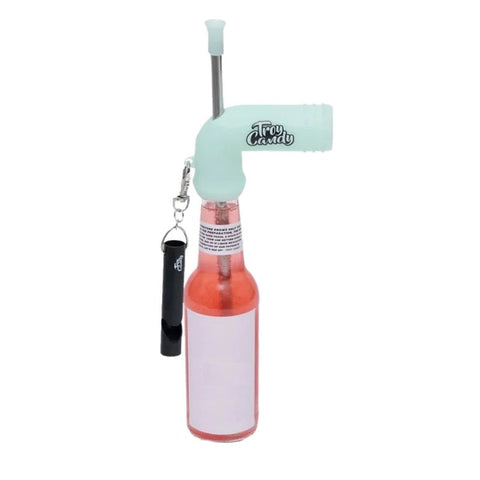 Troy Candy Pastel Snorkel Stainless Steel Drinking Tube with Bottle Opener - Strap On Sextoys
