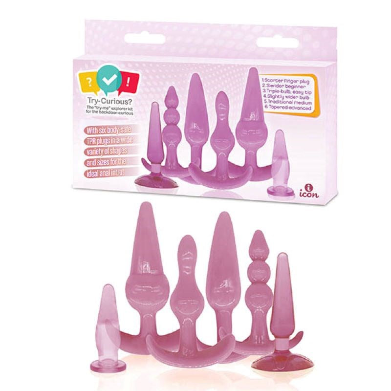 Icon Brands Explore Intimate Delights with Try Curious Anal Plug Set - Butt Plugs