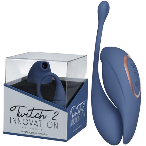 Shots Toys TWITCH 2 Suction Vibe & Vibrating Egg Dual Stimulation Sex Toy - Realistic Dildos