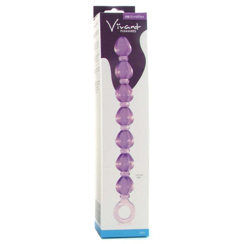 NS Novelties Vivant Pleasure Beads Graduated Anal Stimulation Beads - Anal Beads and Balls
