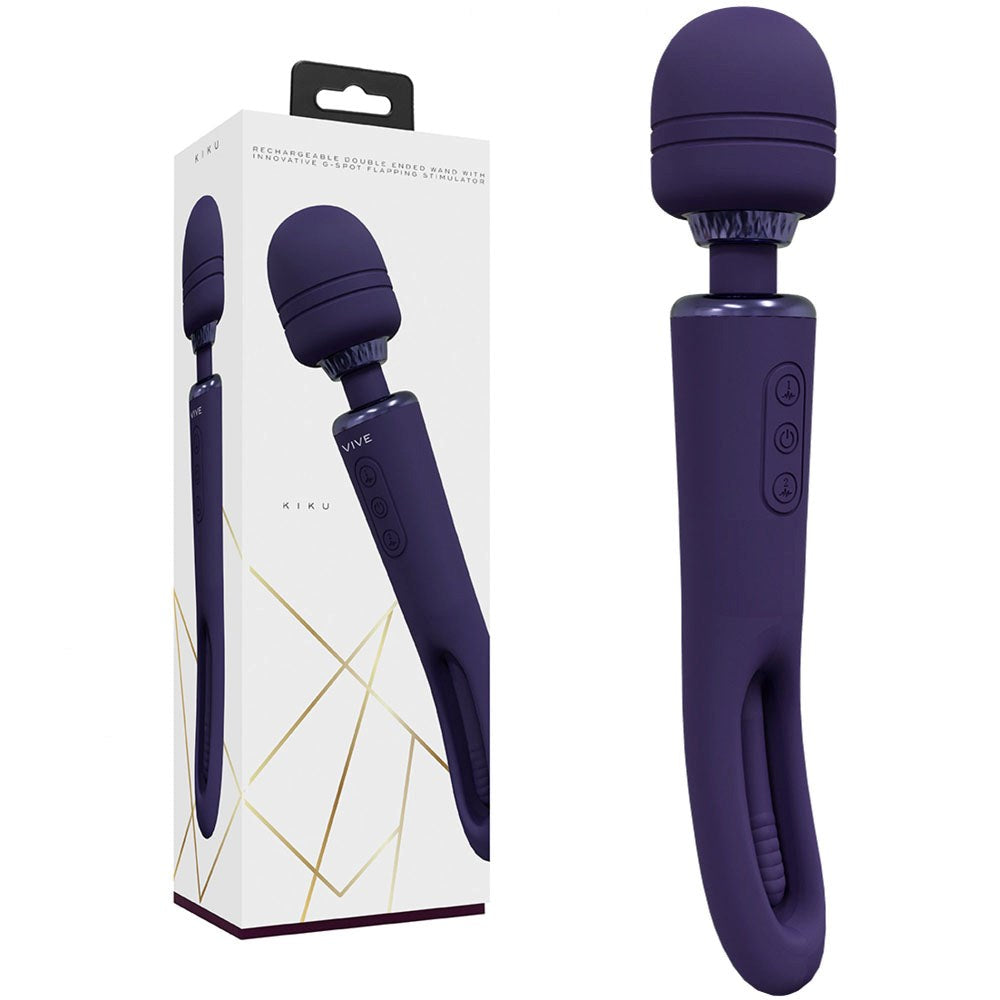Shots Toys VIVE Kiku Flapping Tongue and Vibrating Wand Dual Stimulation - - Body Wands