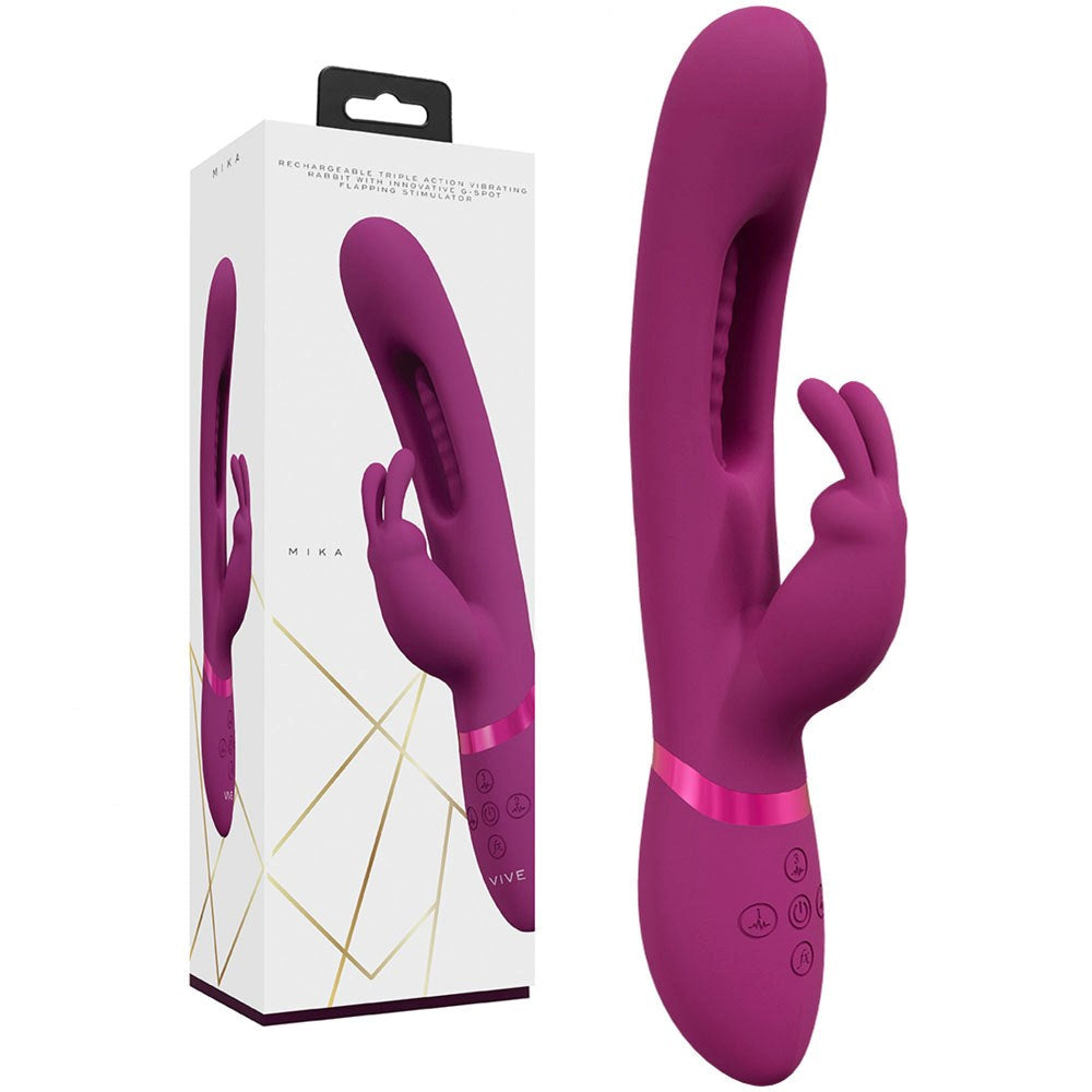 Shots Toys VIVE Mika Rabbit Vibrator with Dual Stimulation and 1000 Combinations - - Rabbit Vibrators