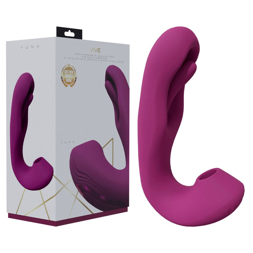 Shots Toys VIVE Yuna Flapping Vibrator for Clitoral and Vaginal Pleasure - - Strap On Sextoys