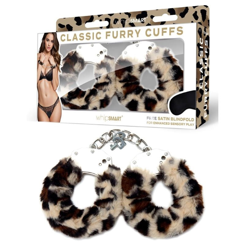 Xgen Products WhipSmart Classic Furry Cuffs Adjustable BDSM Restraints - Strap On Sextoys