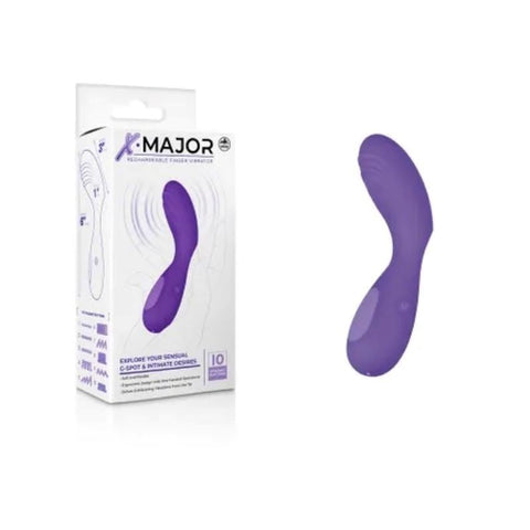 NANMA Corporation X Major Rechargeable Finger Vibe with Ribbed Texture - Love Eggs and Kegel Exercisers
