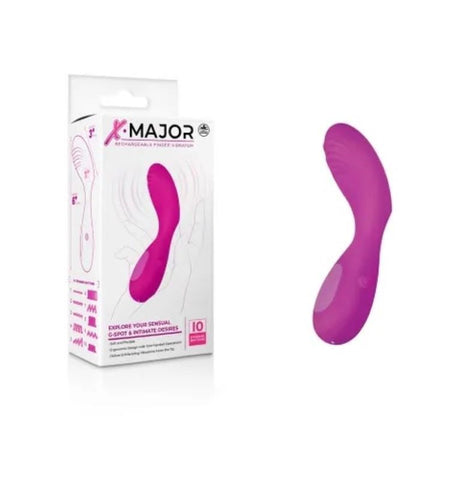 NANMA Corporation X Major Rechargeable Finger Vibe with Ribbed Texture - Love Eggs and Kegel Exercisers