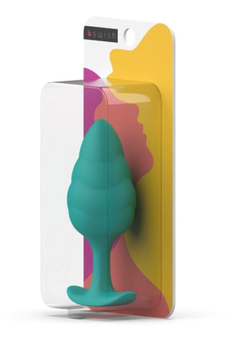 B Swish Bfilled Basic Wave Weighted Anal Plug with Free Floating Ball - Body Stockings