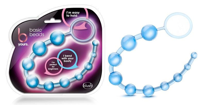 Blush Novelties B Yours Basic Beads Anal Play Sex Toy with Graduated Beads - - Anal Beads and Balls