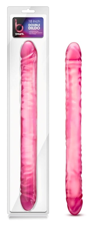 Blush Novelties B Yours Double Dildo 18 inch Flexible Partner Sharing - Non-Realistic Dildos