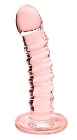 Spartacus Blown Basic Spiral Curve Dildo Premium Body Safe Design - Glass Sex Toys
