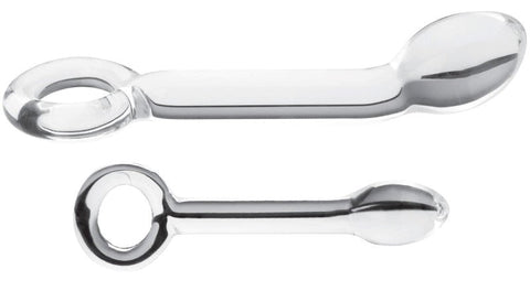 Spartacus Enterprises Sensual Bliss Blown Glass G Spot Dildo with Loop - Bullet Vibrators