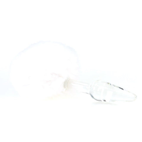 BDStyle Bunny Tail Glass Butt Plug Temperature Play and Anal Stimulation - Anal Beads and Balls