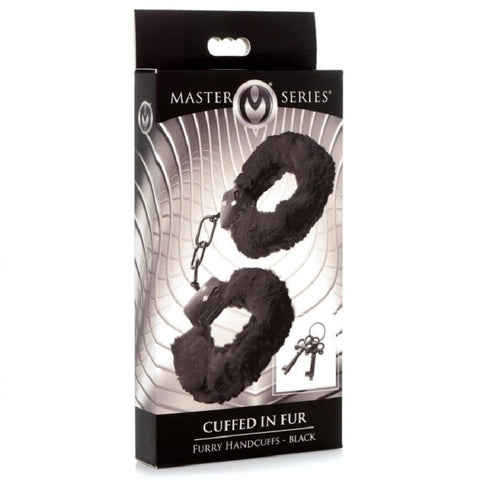 XR Brands Master Series Cuffed in Fur Indulgent Furry Handcuffs - Babydolls and Chemises