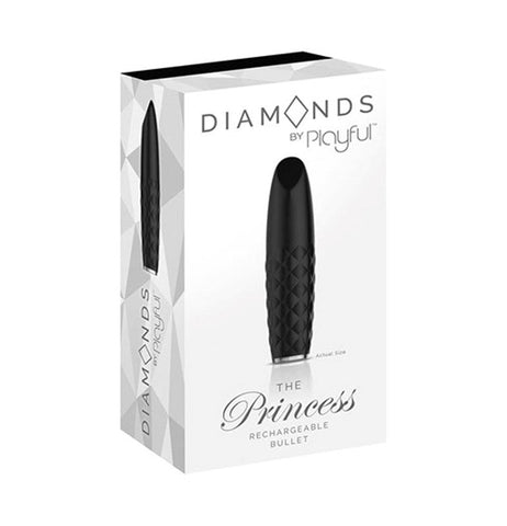 Evolved Diamonds by Playful The Princess Rechargeable Bullet Vibrator - Steel Sex Toys