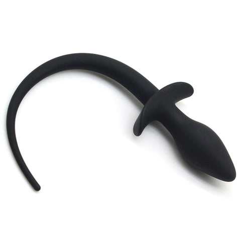 BDStyle Dog Tail Silicone Butt Plug with Realistic Tail Design - Butt Plugs