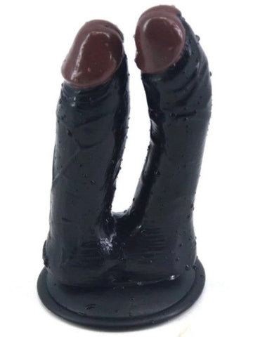 FAAK Double Dildo With Suction Cap Dual Ended Design for Versatile Play - Butt Plugs