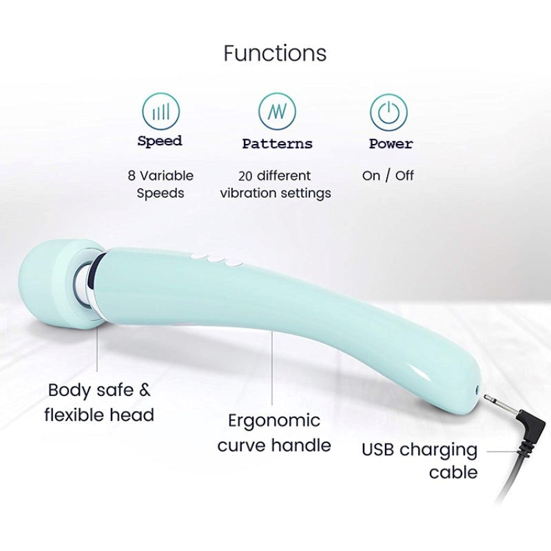 BDStyle Elegance Vibrating Wand Unleash Your Passion Discreetly 28 Settings - Strap On Sextoys