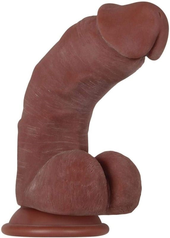 Evolved Real Supple Poseable Girthy 8.5 inch Dildo with Bendable Shaft - - G-Spot Vibrators