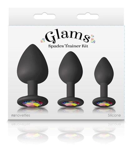 NS Novelties Glams Spades Trainer Kit with Progressive Sizing System - Finger and Tongue Vibrators