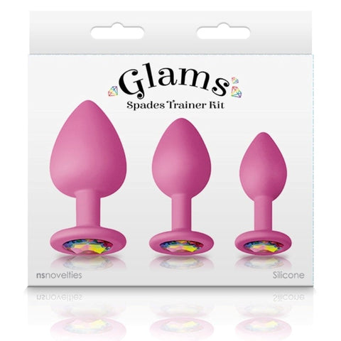 NS Novelties Glams Spades Trainer Kit with Progressive Sizing System - Finger and Tongue Vibrators