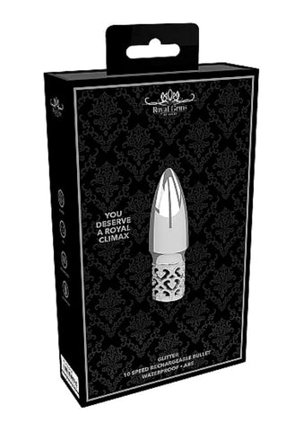 Shots Toys Glitter Rechargeable ABS Bullet Vibrator USB Rechargeable - Bullet Vibrators