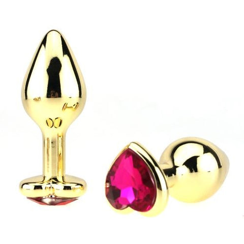 BDStyle Large Golden Heart Intimate Adornment Premium Stainless Steel Butt Plug - Love Eggs and Kegel Exercisers
