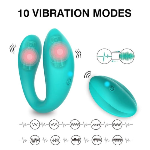 Winyi Helen Couples Vibrator 10 Vibration Patterns Premium Silicone - Body Wands