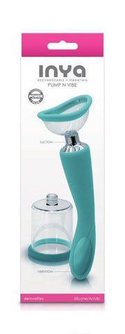 NS Novelties Inya Pump and Vibe Dual Ended Vibrator with Suction - Butt Plugs