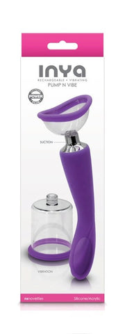 NS Novelties Inya Pump and Vibe Dual Ended Vibrator with Suction - Butt Plugs