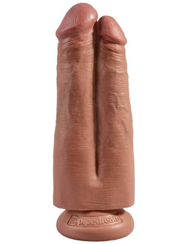 Pipedream Products King Cock Strap On Two Cocks One Hole 7 Inch Realistic Cock - Strap On Sextoys