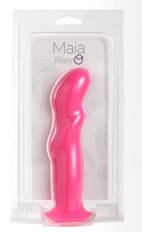 Maia Toys RILEY Premium Silicone Dildo Body Safe Material Curved Design - - Realistic Dildos