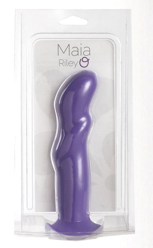 Maia Toys RILEY Premium Silicone Dildo Body Safe Material Curved Design - - Realistic Dildos