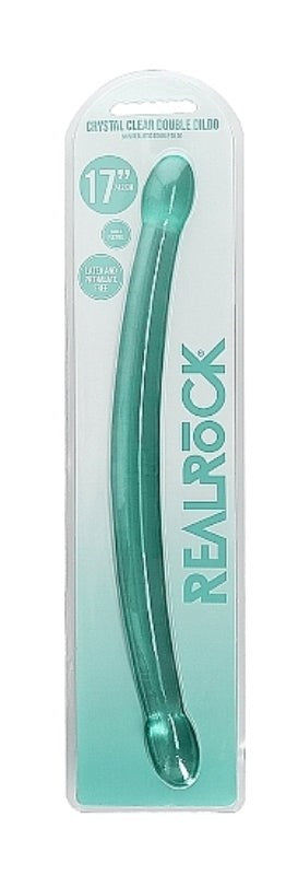 Shots Toys Sophisticated Bliss Non Realistic Double Dong 17 Inch Crystal - - Realistic Dildos