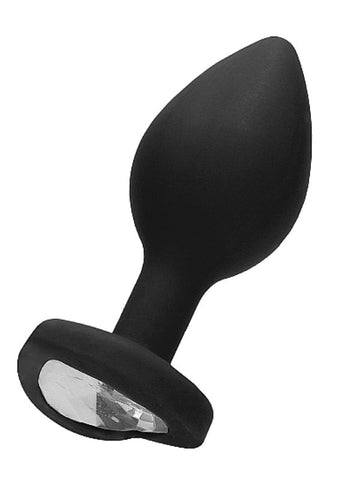 Shots Toys Ouch Diamond Heart Butt Plug Premium Anal Satisfaction Silicone - Butt Plugs