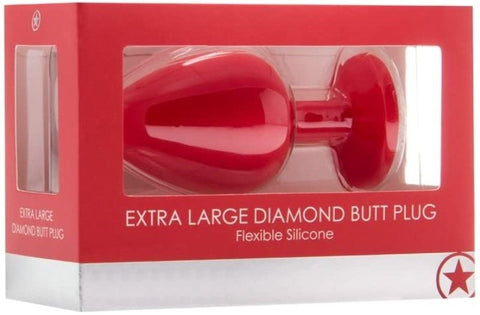 Shots Toys Ouch Dazzling Diamond Delight XL Butt Plug Premium Silicone - Breast and Nipple Toys
