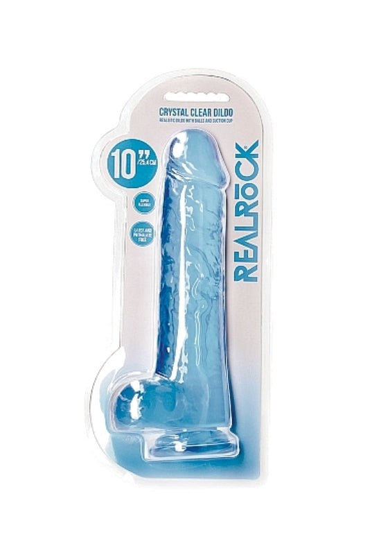 Shots Toys Realistic Dildo With Balls 10 25.4 cm Suction Cup Base - - Anal Beads and Balls