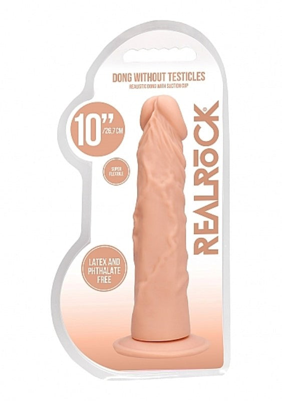 Shots Toys Realrock Skin Dong 10 inch Realistic TPE Dildo with Suction Cup - - Realistic Dildos