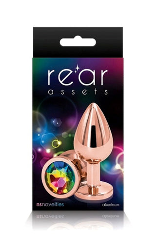 NS Novelties Rear Assets Rose Gold Medium Butt Plug with Rose Gold Finish - Butt Plugs