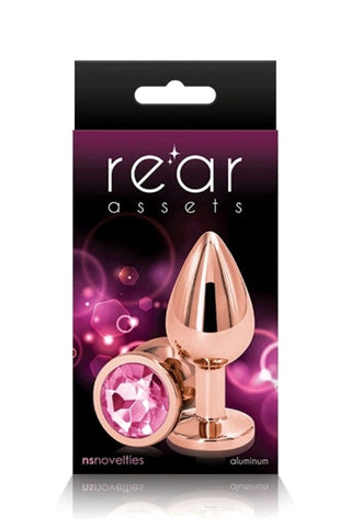 NS Novelties Rear Assets Rose Gold Medium Butt Plug with Rose Gold Finish - Butt Plugs