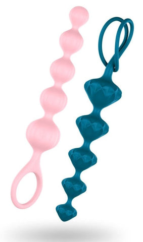 Satisfyer Beginners and Anal Training Beads Dual Texture Anal Beads - Anal Beads and Balls