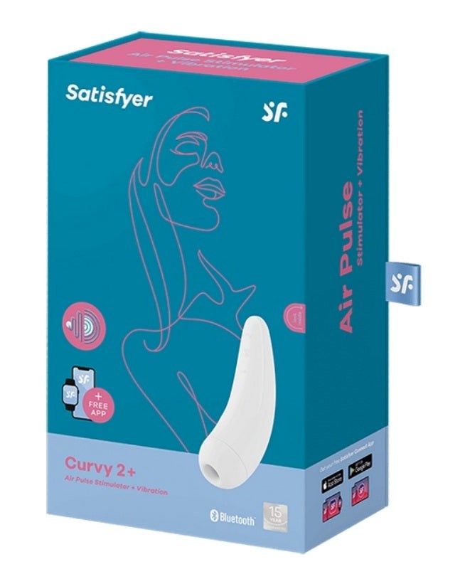 Satisfyer Curvy 2+ Mobile App Connected Clitoral Massager Dual Motor - - Clit Ticklers and Pulsators