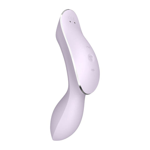 Satisfyer Curvy Trinity 2 Air Pulse Clitoral and G Spot Vibrator with Triple Motor - Clit Ticklers and Pulsators