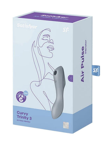 Satisfyer Curvy Trinity 3 Waterproof Clitoral Vibrator Triple Motor Design - G-Spot Vibrators