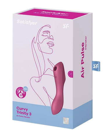 Satisfyer Curvy Trinity 3 Waterproof Clitoral Vibrator Triple Motor Design - G-Spot Vibrators